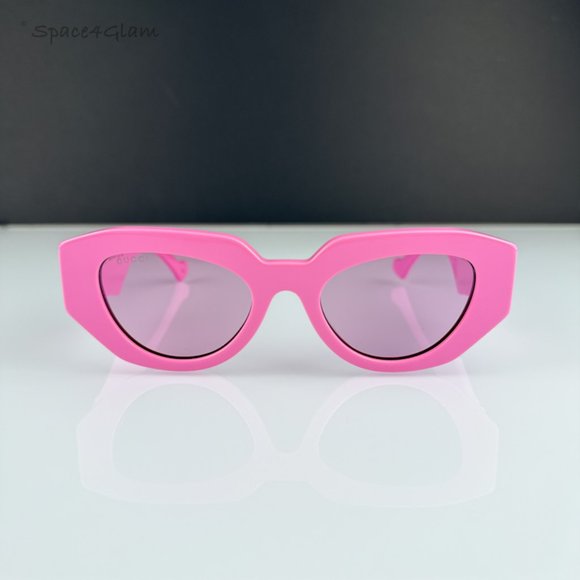 Gucci GG1421S 004 Sunglasses Pink Magenta Cat Eye Women GG 1421S - Picture 4 of 8